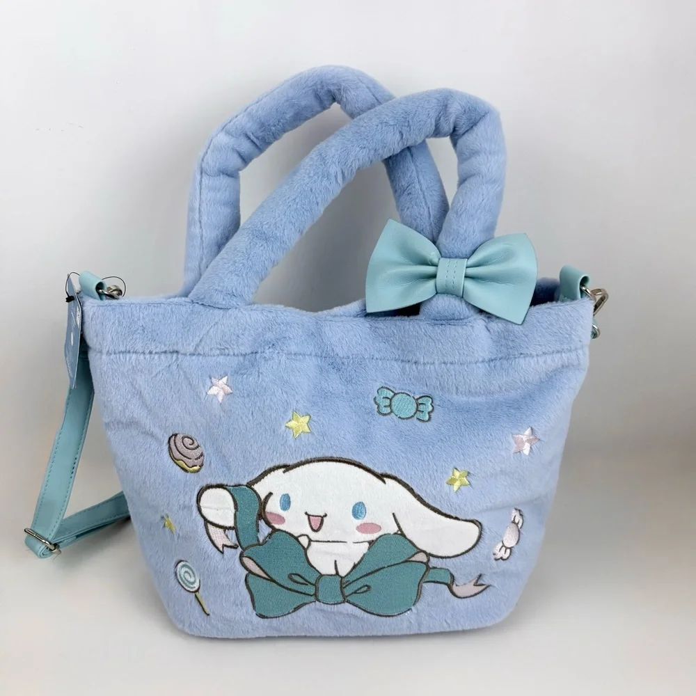 Cinnamoroll Baby Blue Fuzzy Crossbody Bag New With Tags